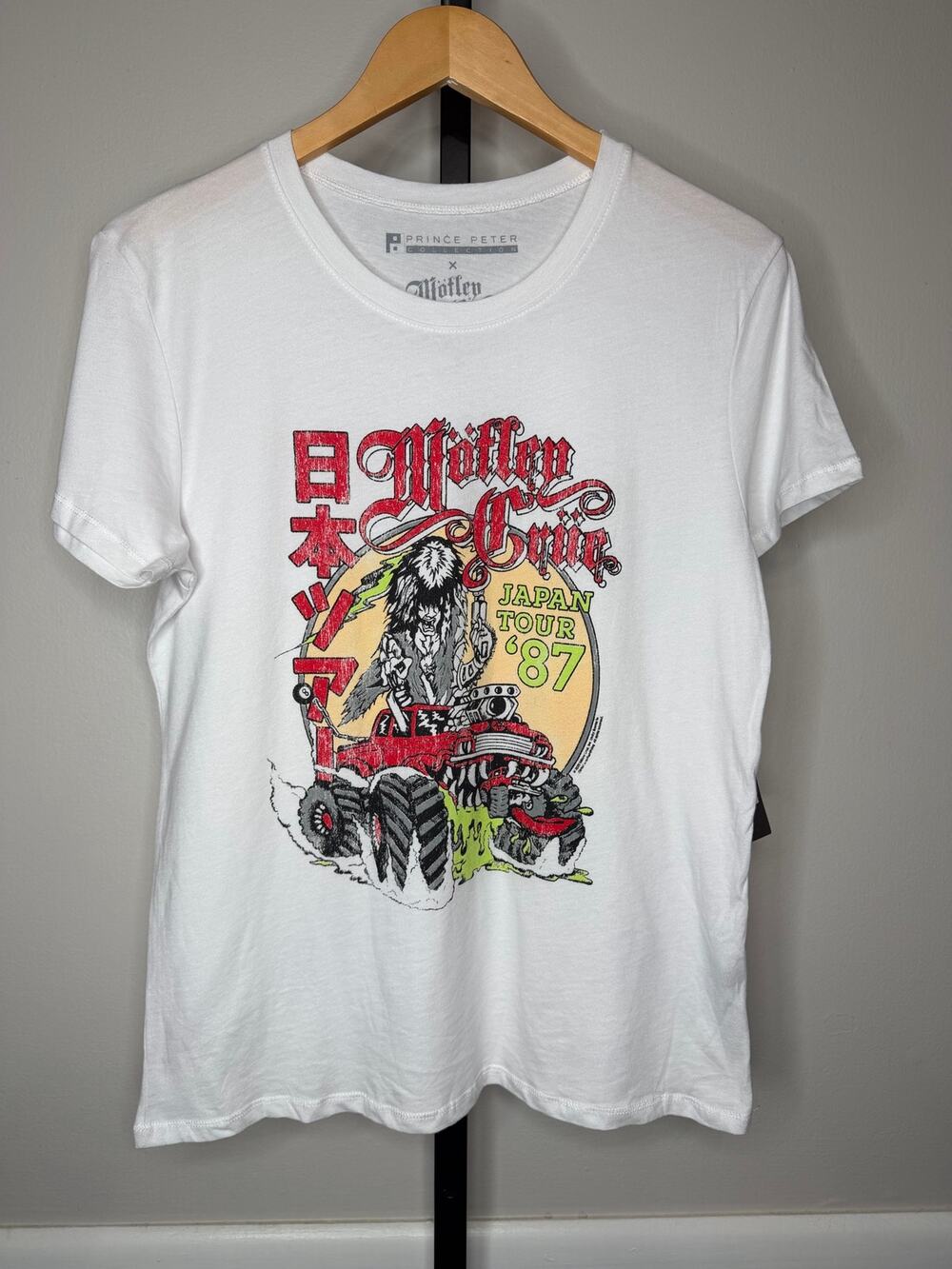 Prince Peter x Mötley Crüe Japan Tour ’87 Graphic Tee White M NWT